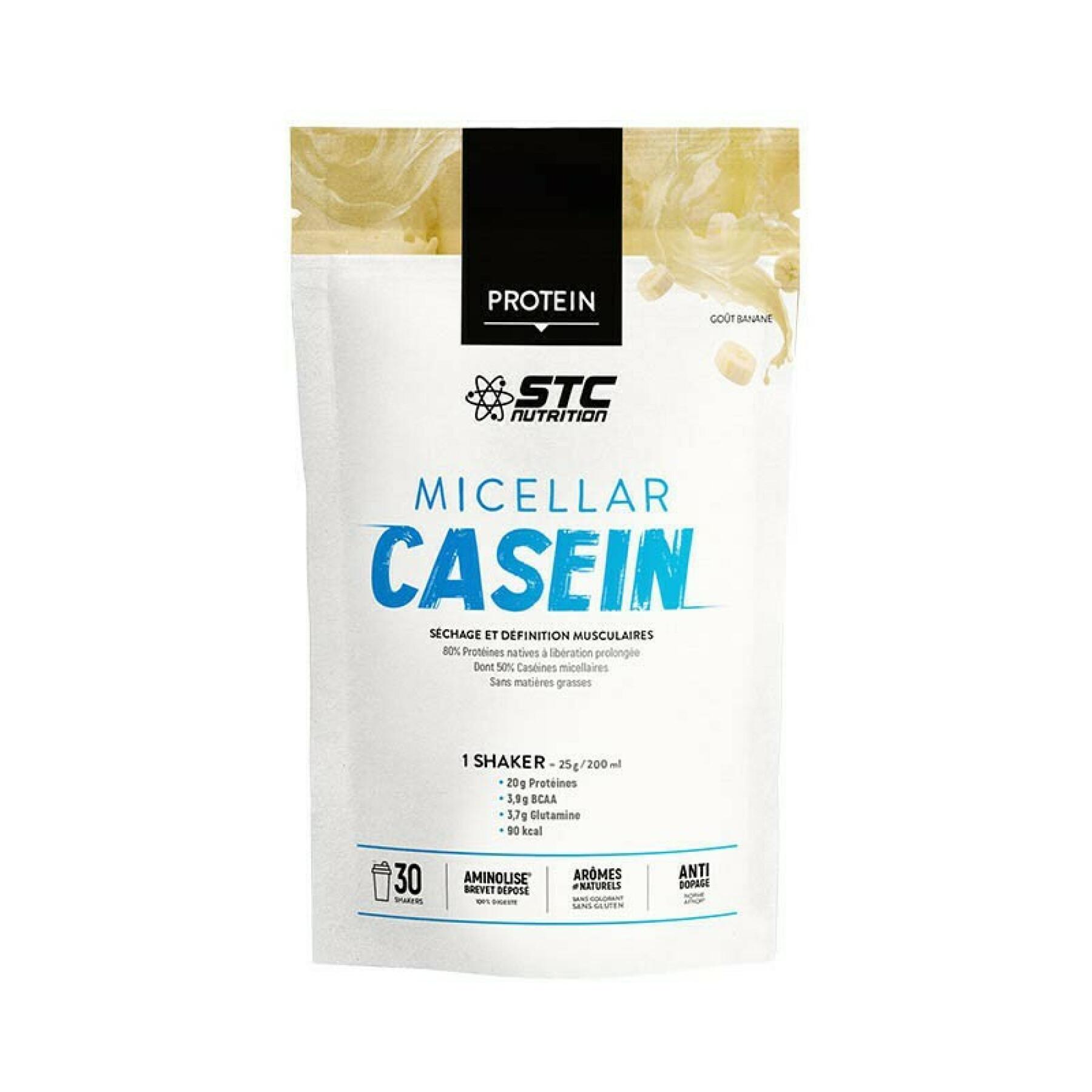 Doypack caseína micelar con cuchara medidora STC Nutrition vanille - 750g