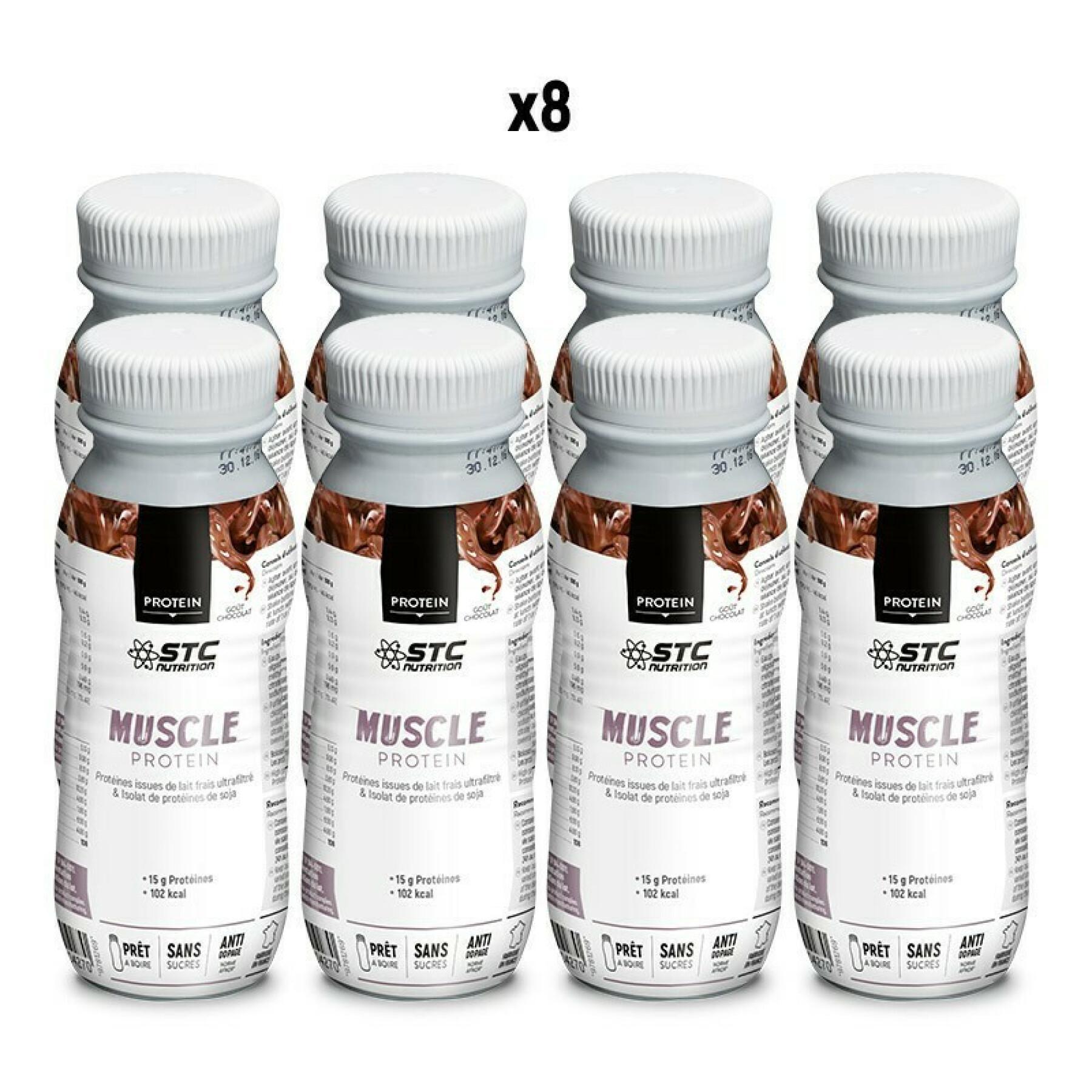 Envase de bebida proteica lista para beber STC Nutrition - vanille - 8 bouteilles de 250ml