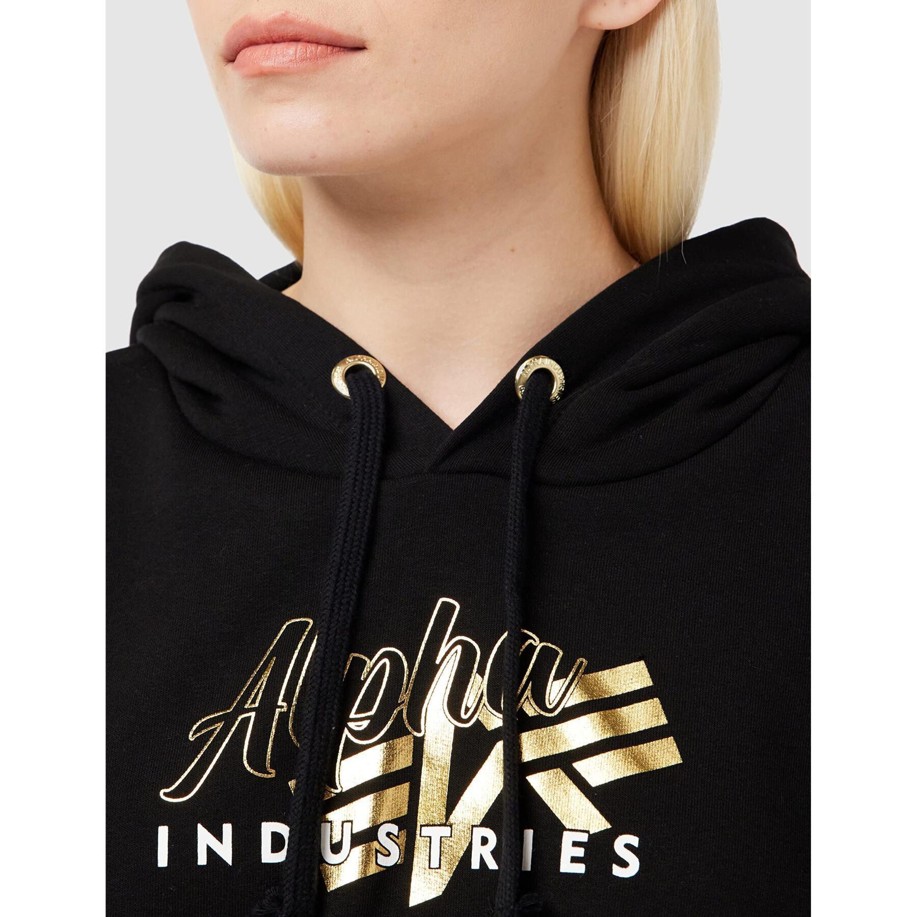 Sudadera de mujer Alpha Industries Gold Logo COS