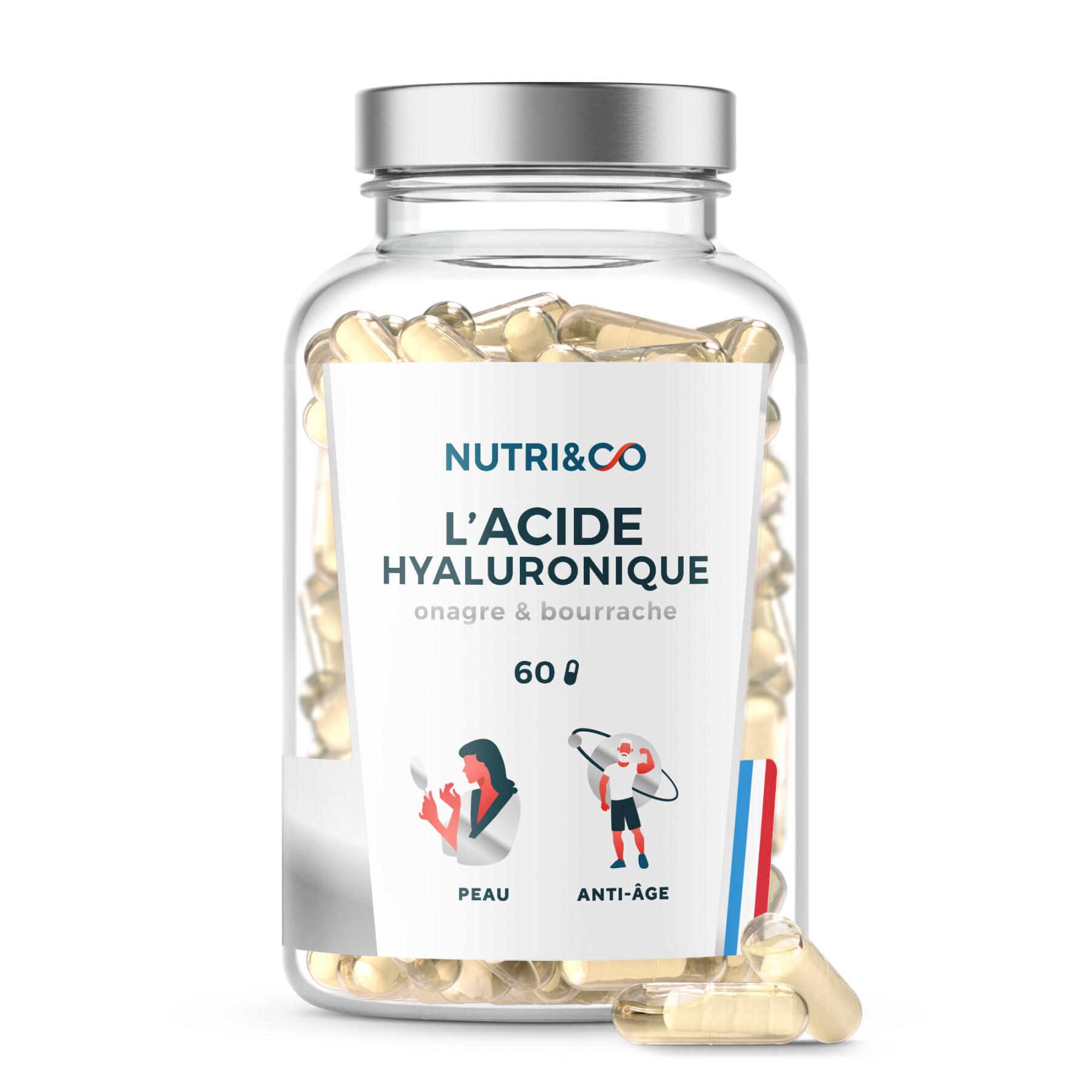 60 cápsulas de ácido hialurónico onagra + borraja piel y antienvejecimiento Nutri&Co