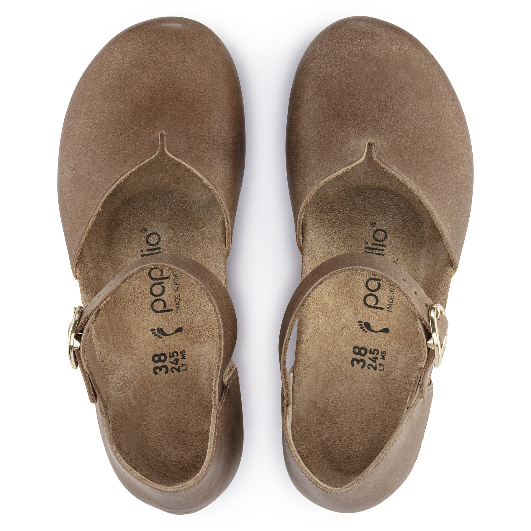 Bombas slim para mujer Birkenstock Mary Ring-Buckle Natural Leather