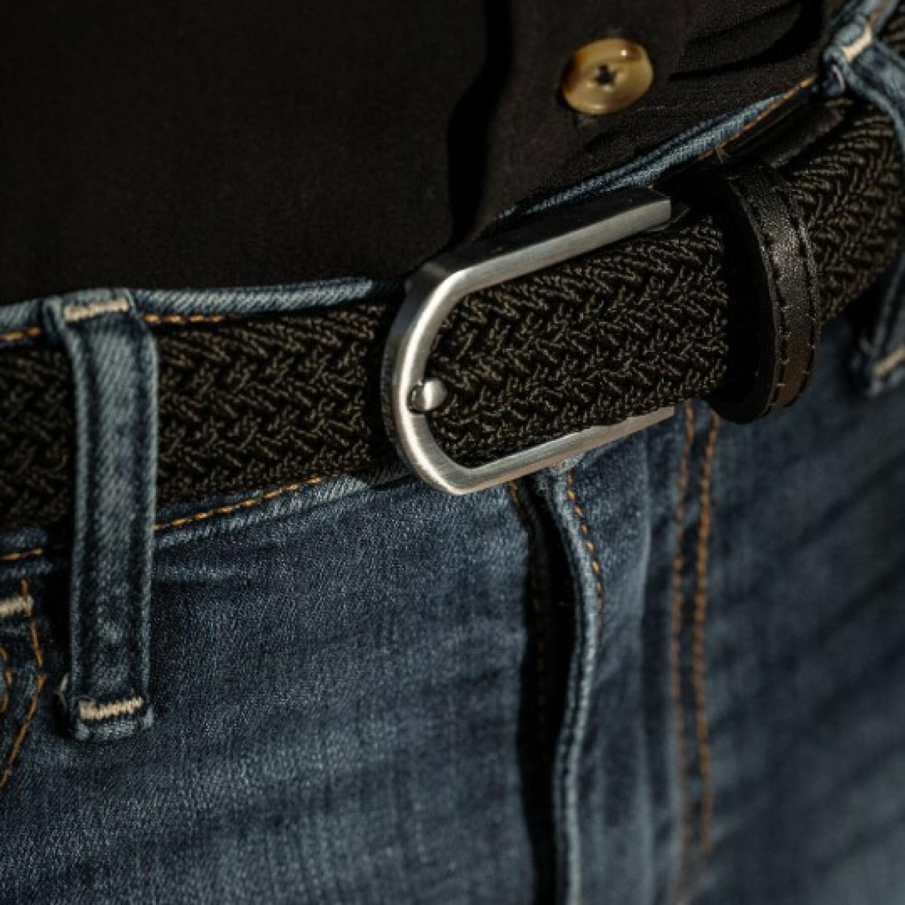 Cinturón elástico trenzado para mujeres Billybelt Noir Réglisse
