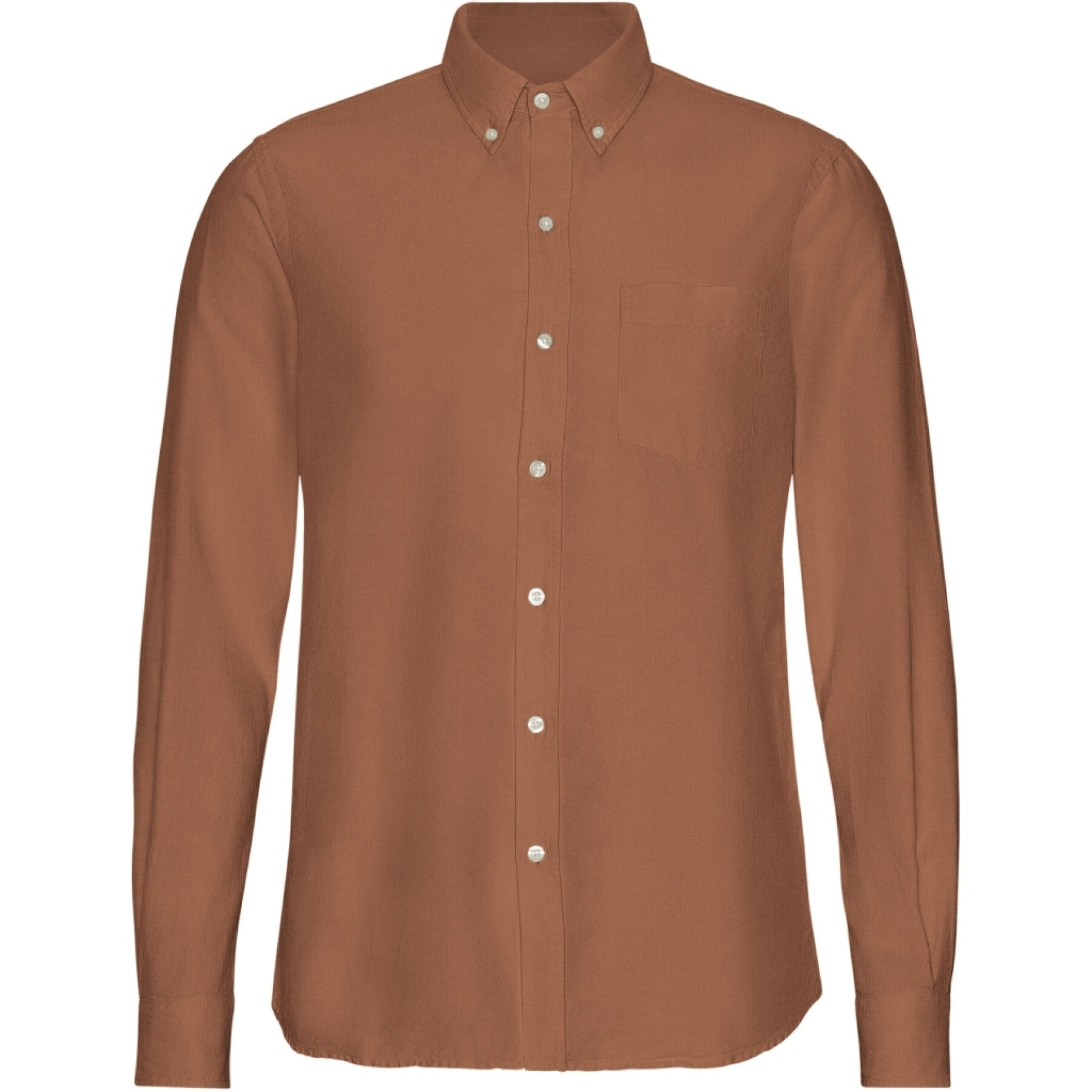 Camisa con botones Colorful Standard Organic Ginger Brown