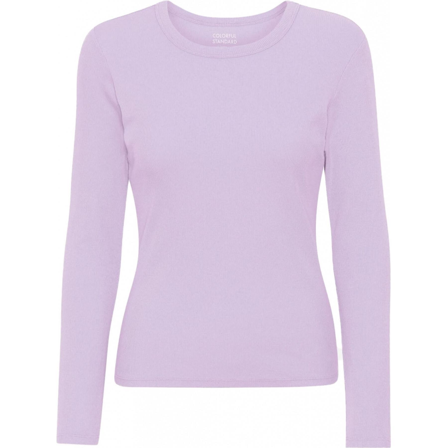 Camiseta de manga larga para mujer Colorful Standard Organic soft lavender