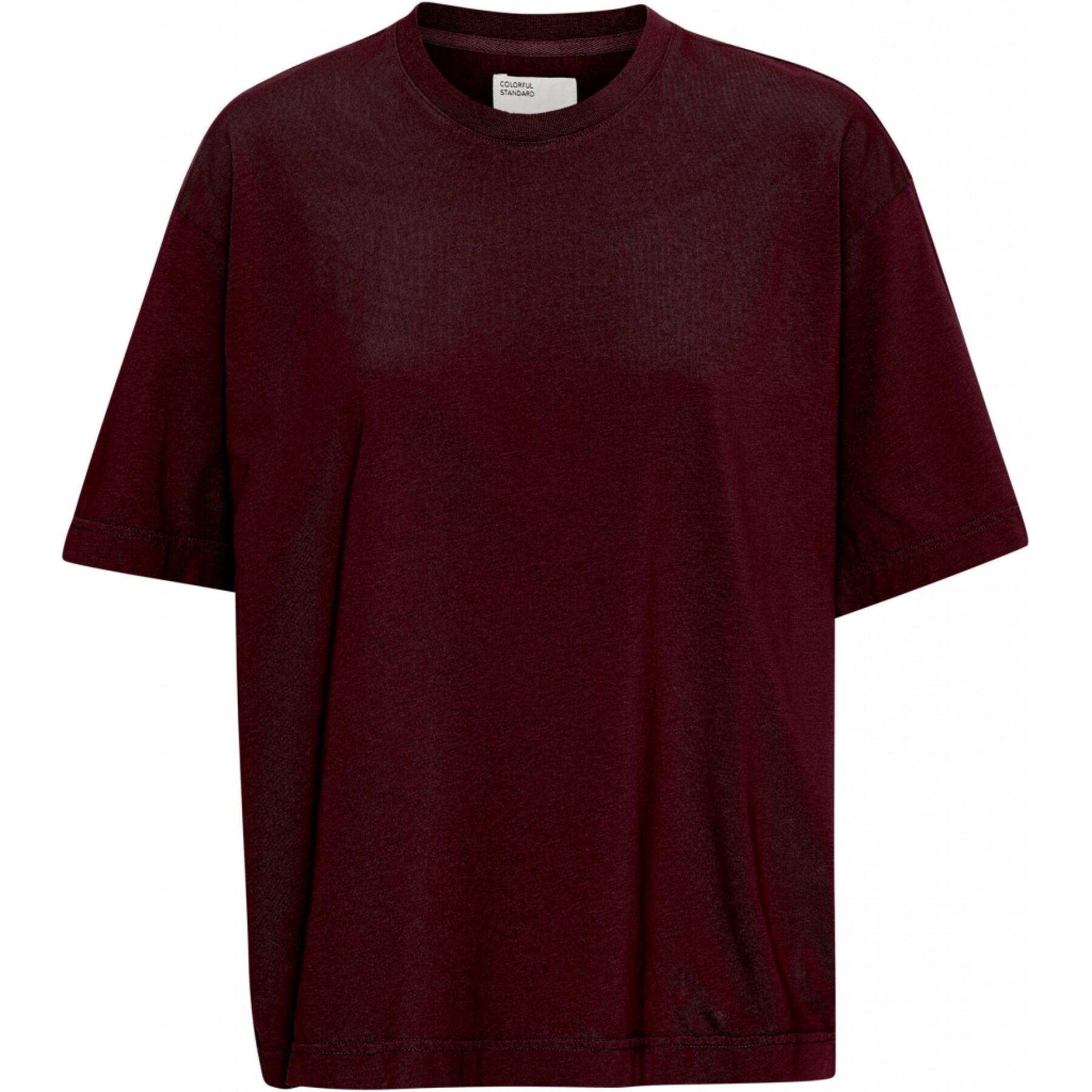 Camiseta de mujer Colorful Standard Organic oversized oxblood red