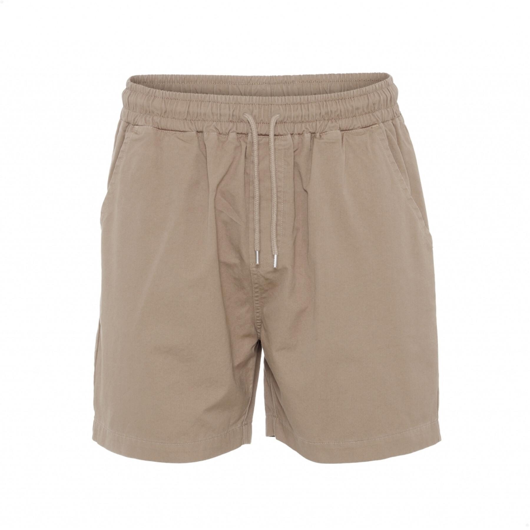 Pantalones cortos de sarga Colorful Standard Organic desert khaki