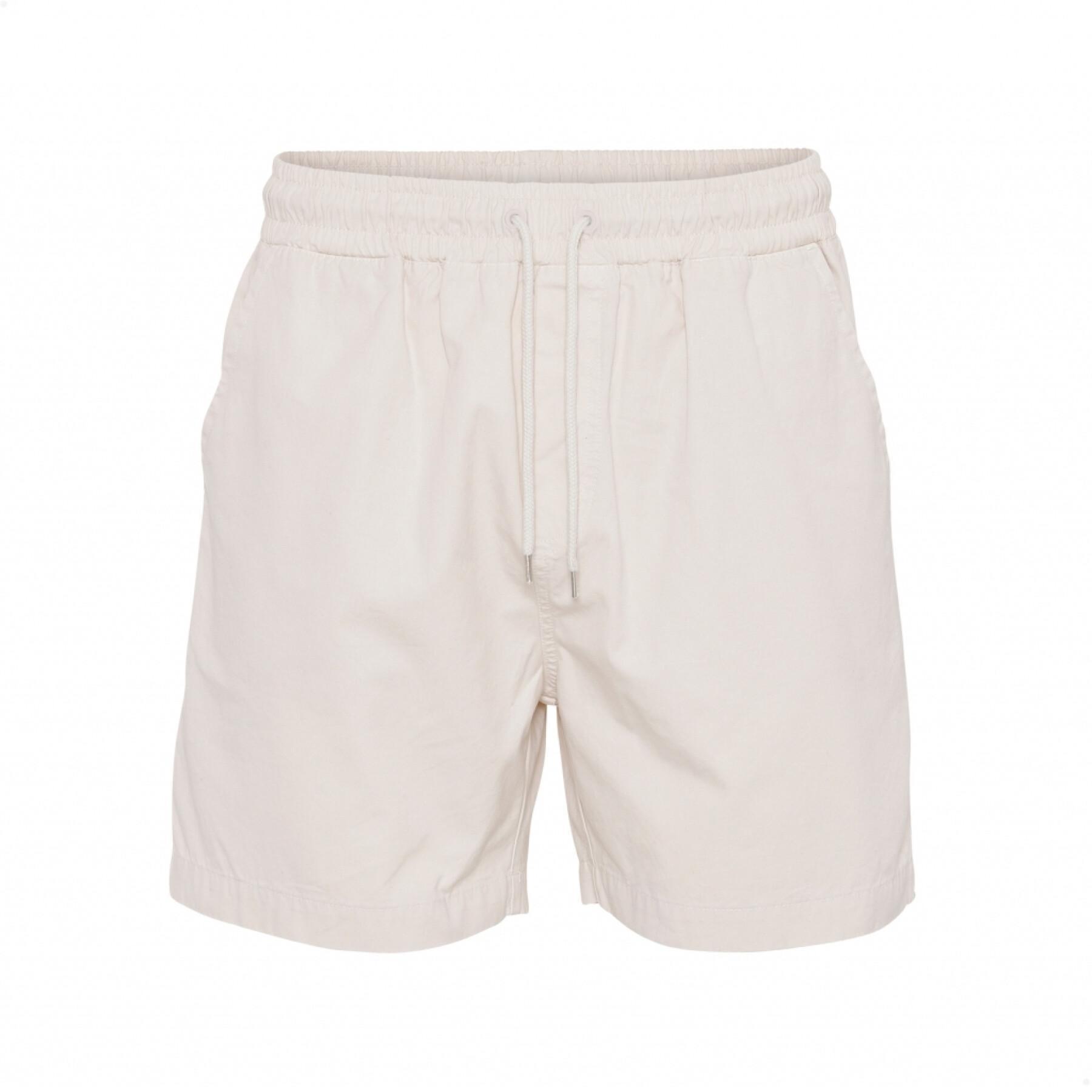 Pantalón corto de sarga Colorful Standard Organic ivory white