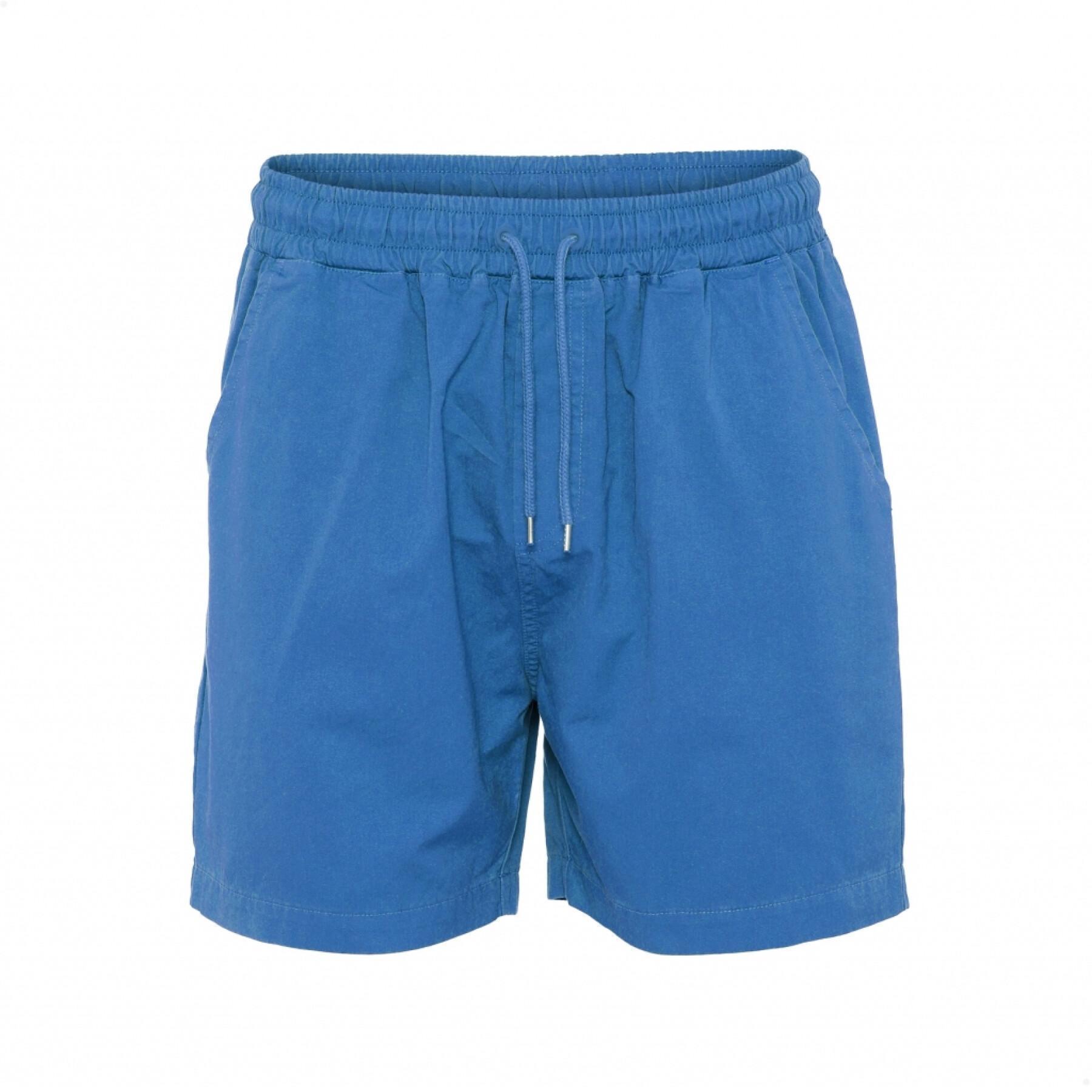 Pantalones cortos de sarga Colorful Standard Organic pacific blue