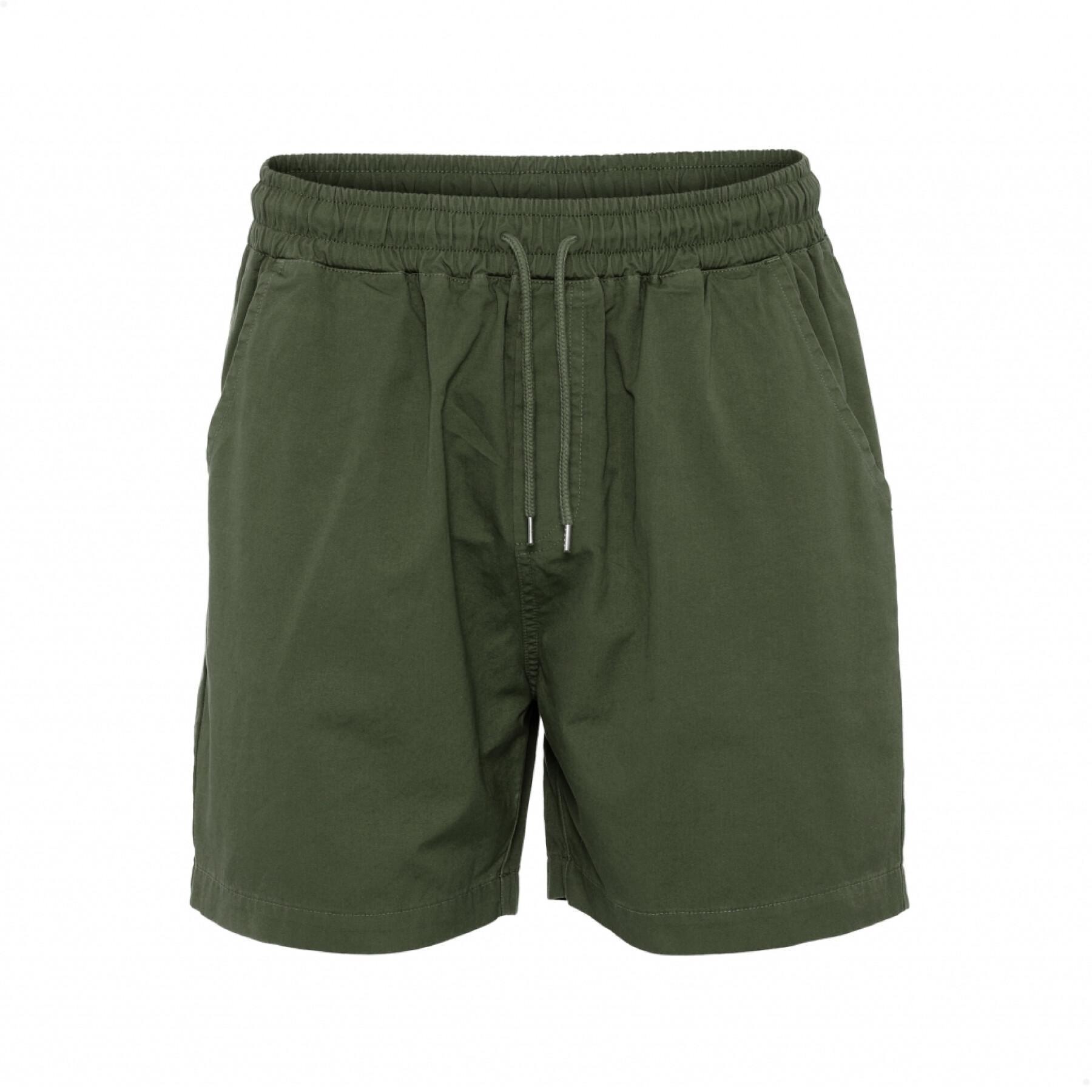 Pantalones cortos de sarga Colorful Standard Organic seaweed green