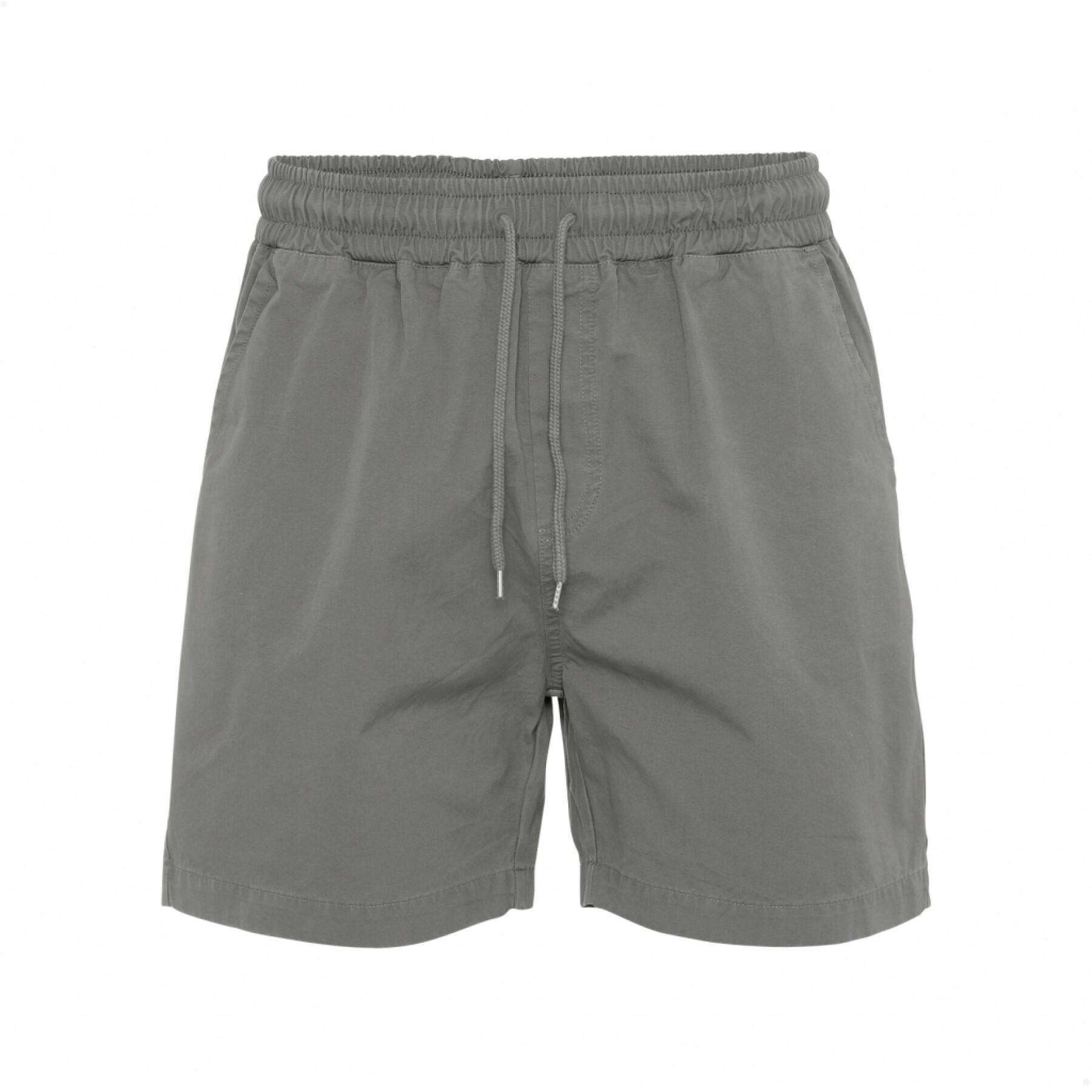 Pantalones cortos de sarga Colorful Standard Organic storm grey