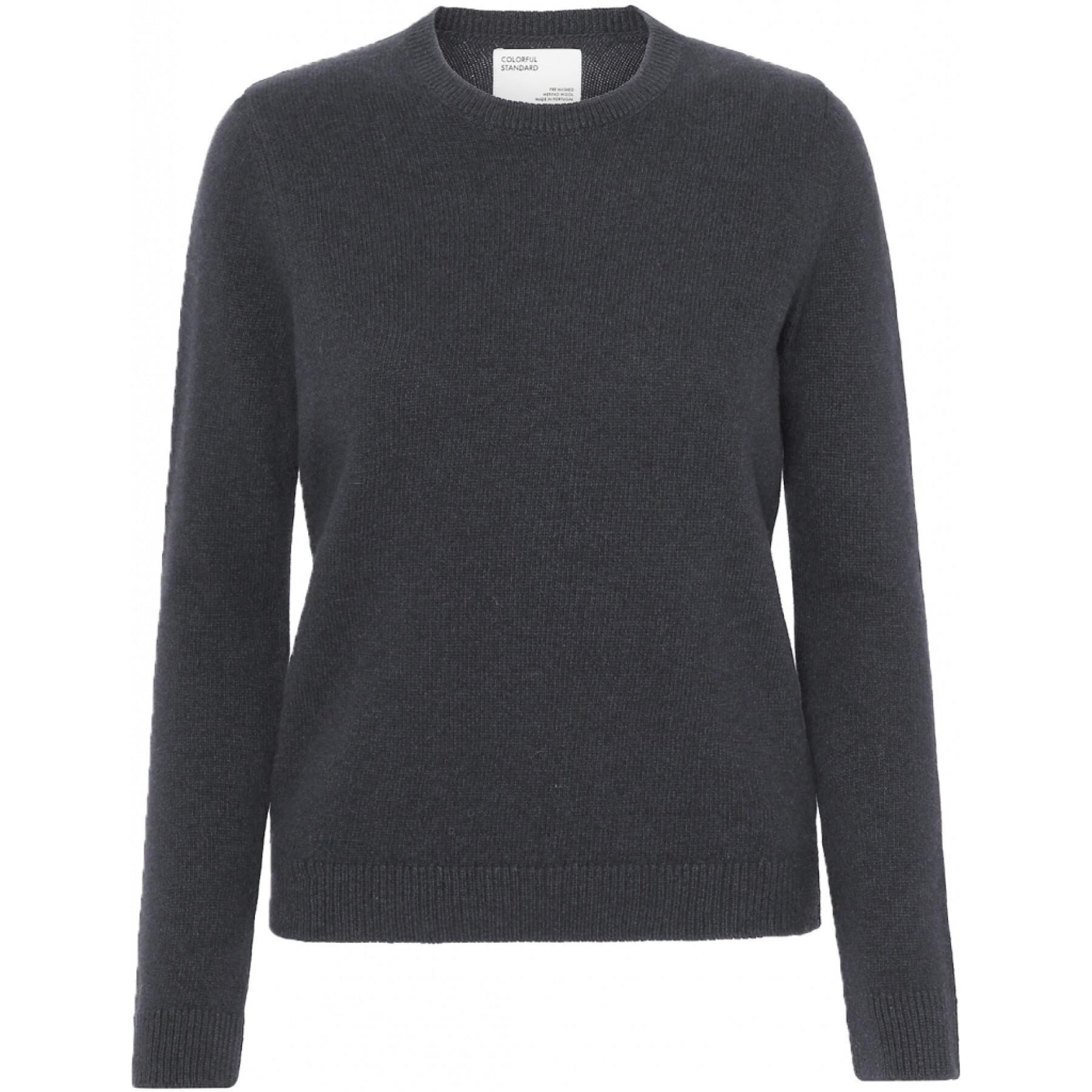 Jersey de lana con cuello redondo para mujer Colorful Standard Classic Merino lava grey