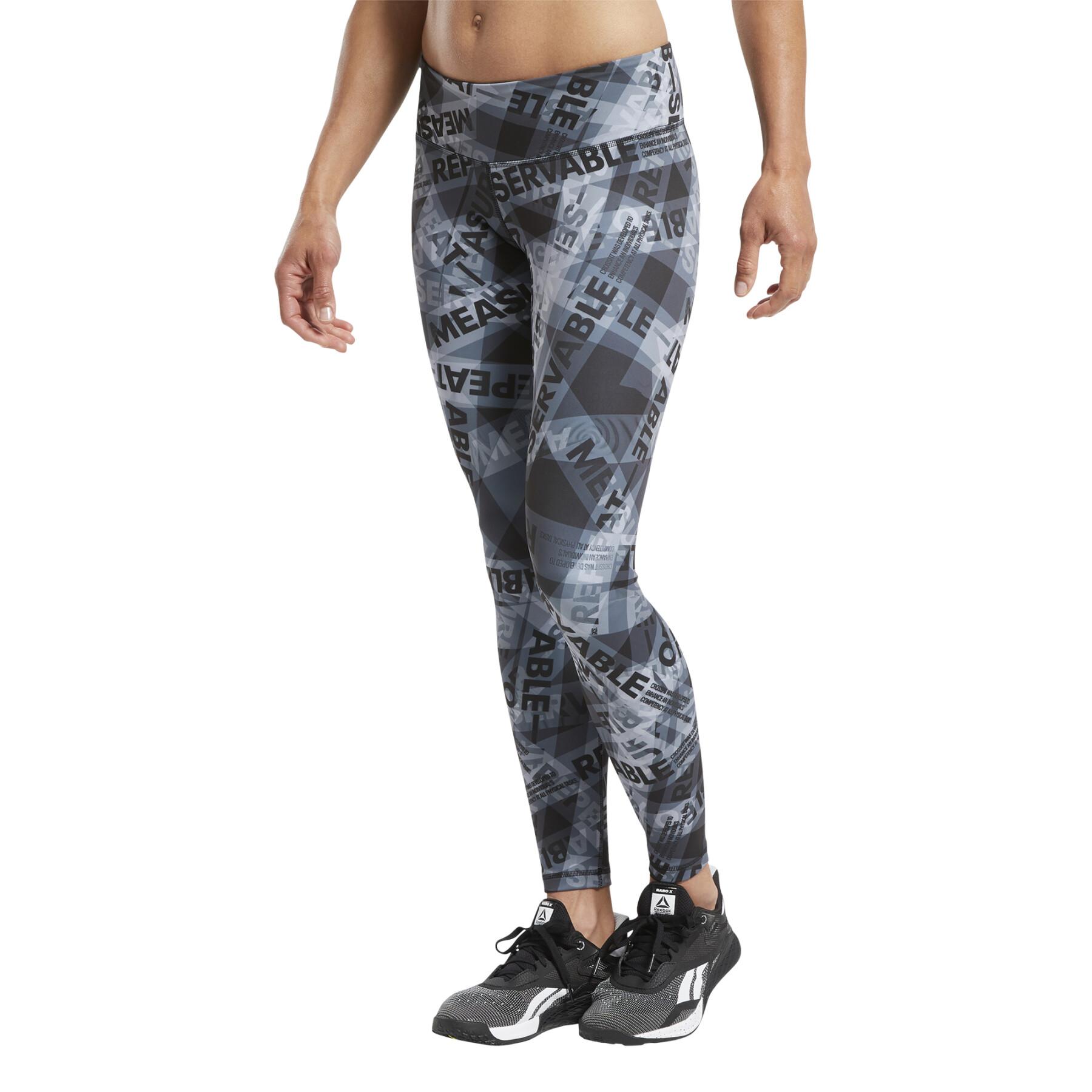 Leggings de mujer Reebok CrossFit® Lux Bold Taped Imprimé