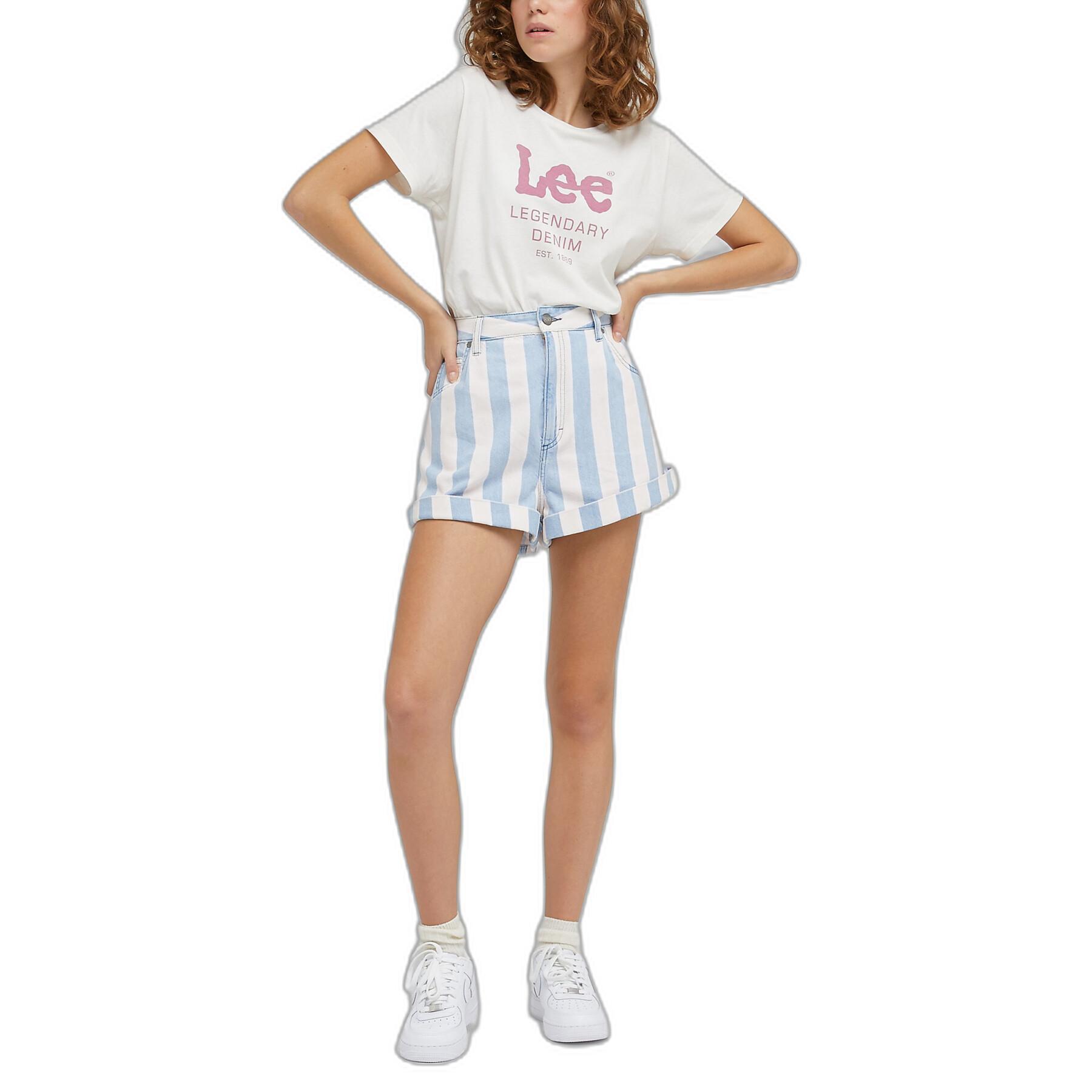 Pantalones cortos plisados de mujer Lee