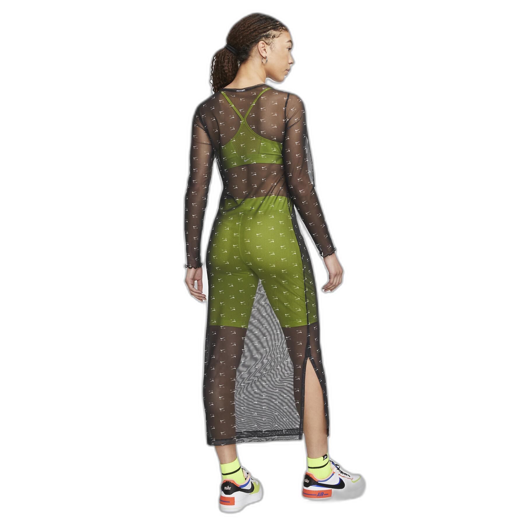 Vestido de manga larga para mujer Nike Air AOP Mesh