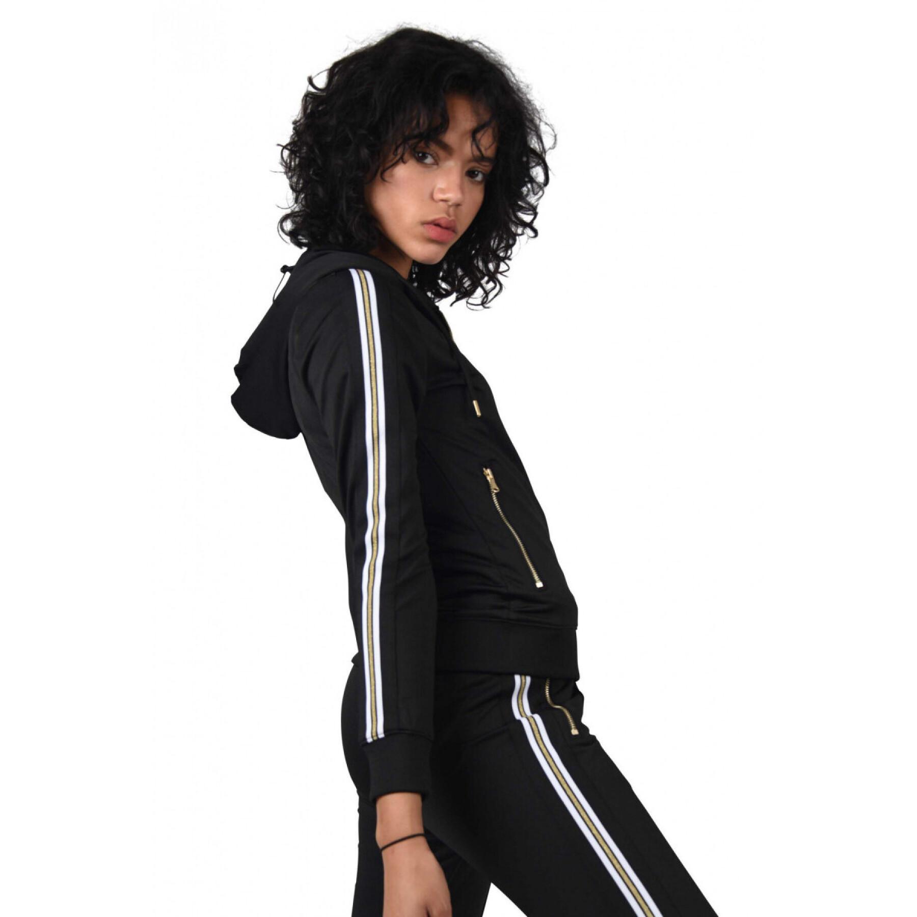 Sweatshirt sudadera con capucha y rayas laterales para mujer Project X Paris