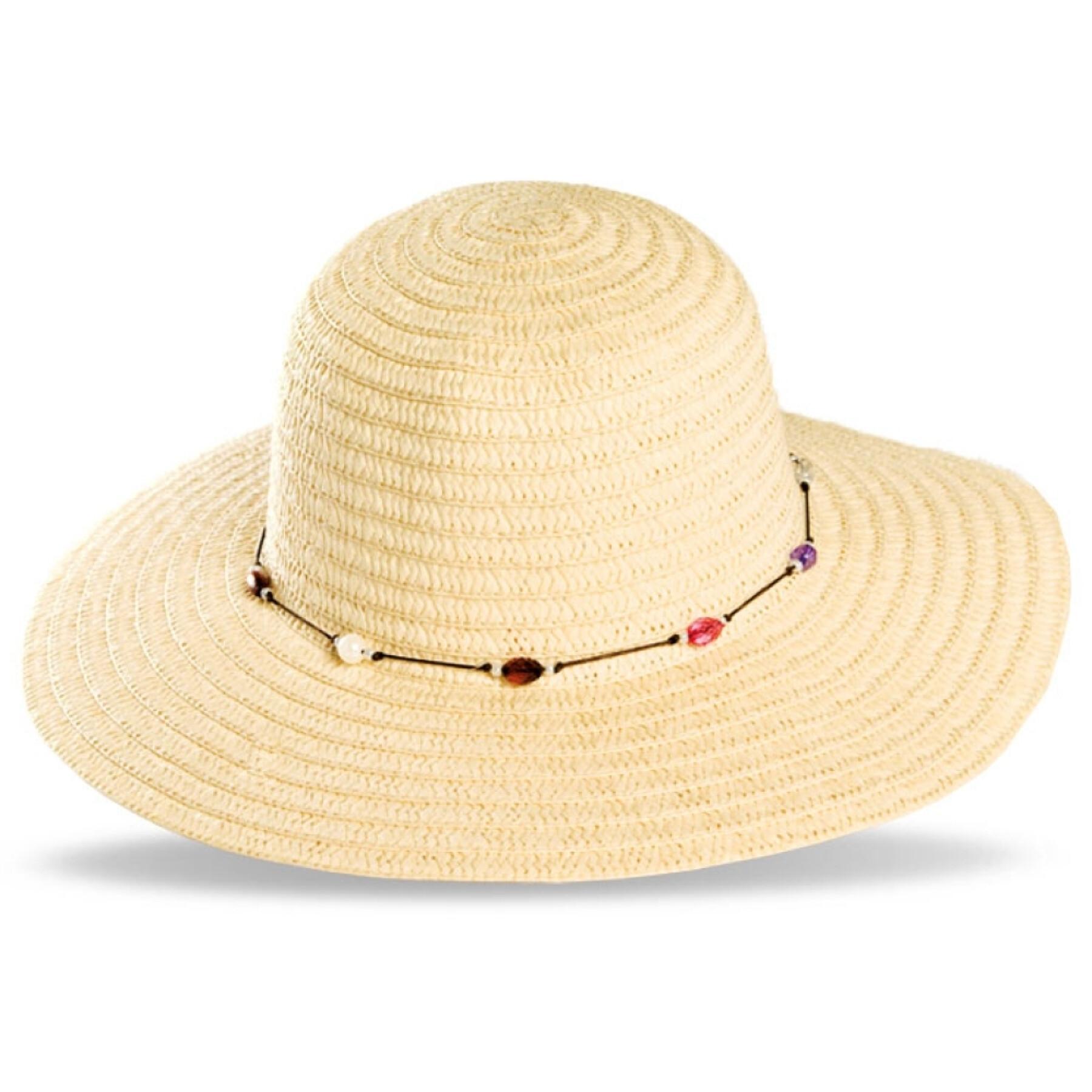 Sombrero de paja bicolor para mujer Solid Pamela