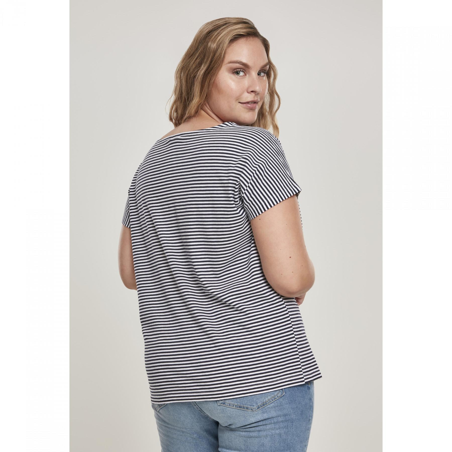 Camiseta mujer tamaños grandes Urban Classic yarn baby Stripe