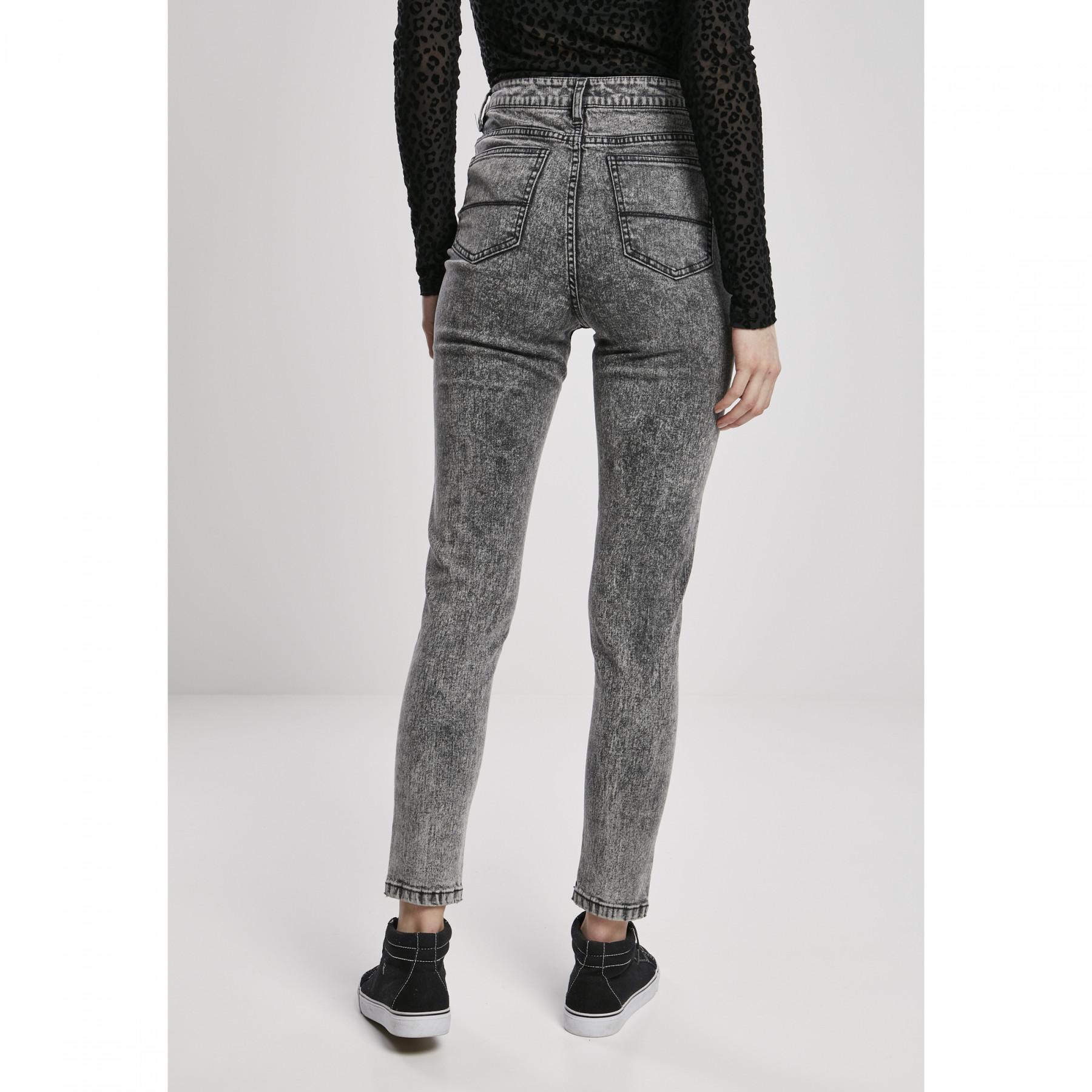 Pantalones de mujer Urban Classics taille haut skinny