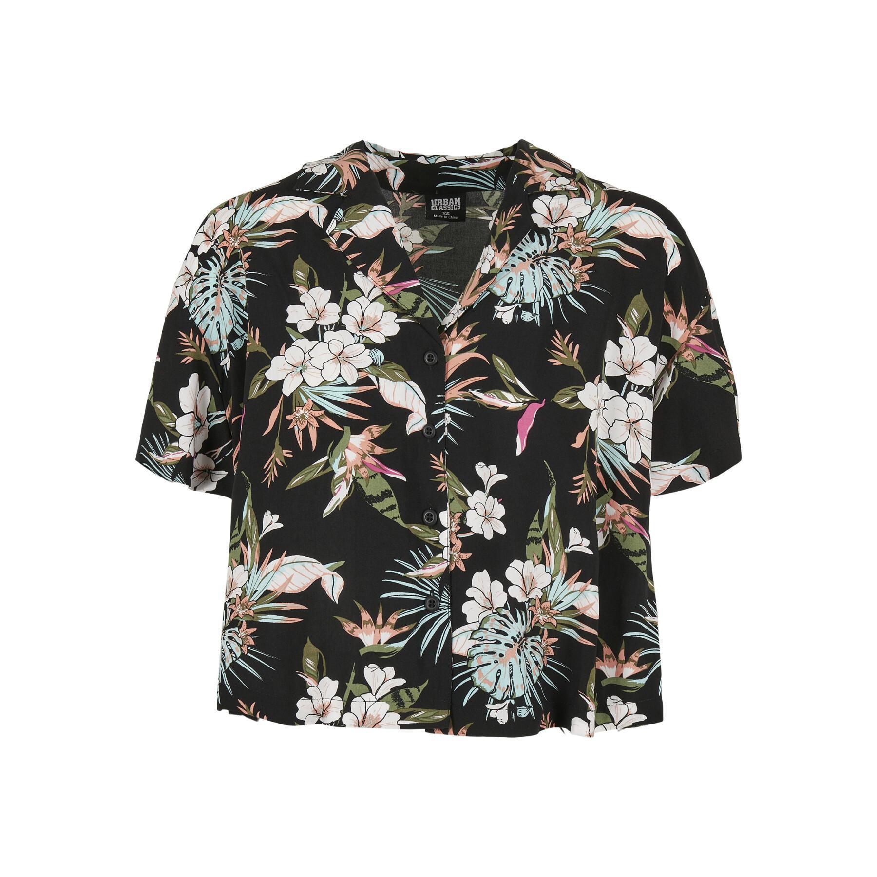 Camisa de mujer Urban Classics viscose resort (Grandes tailles)