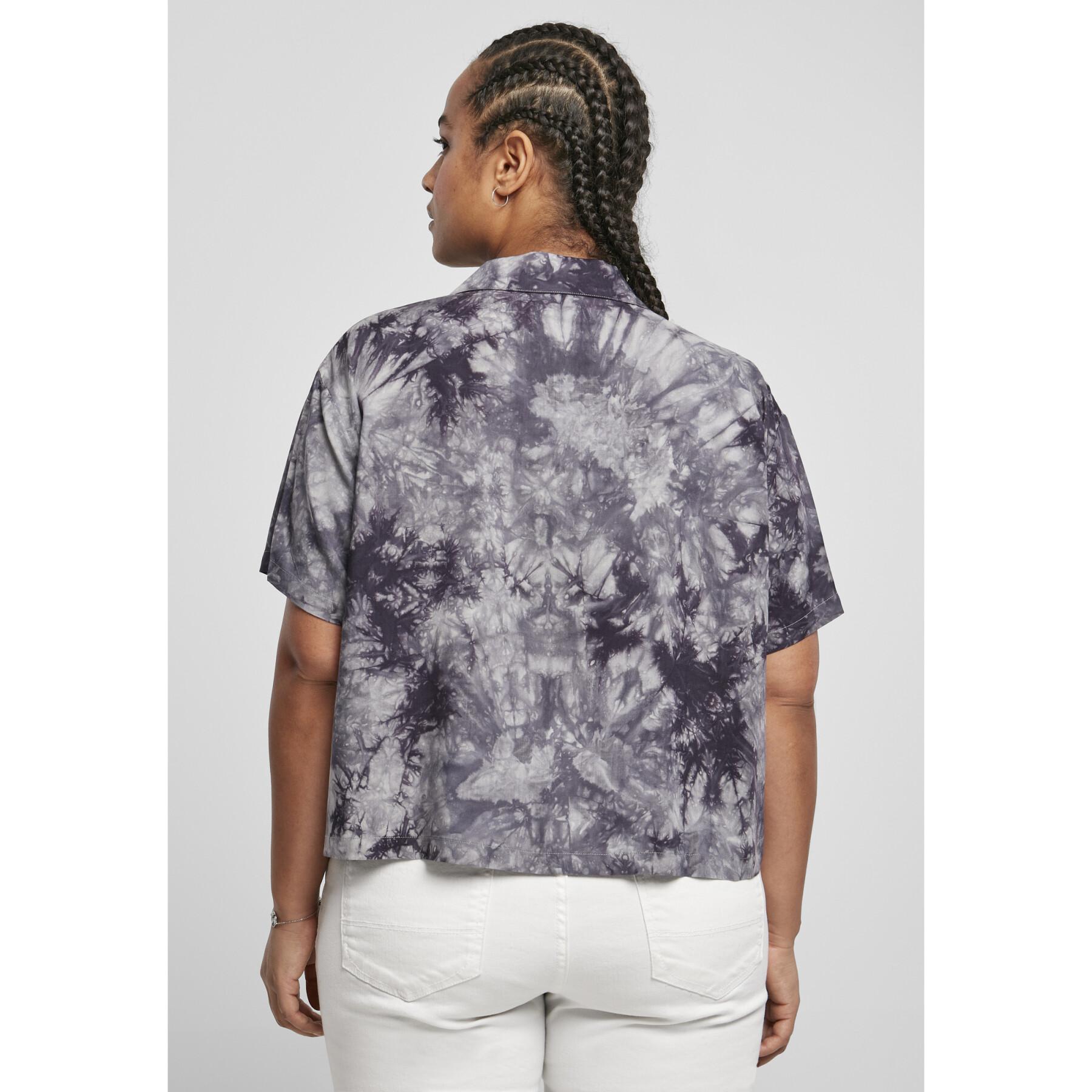 Camisa de mujer Urban Classics viscose tie dye resort (Grandes tailles)