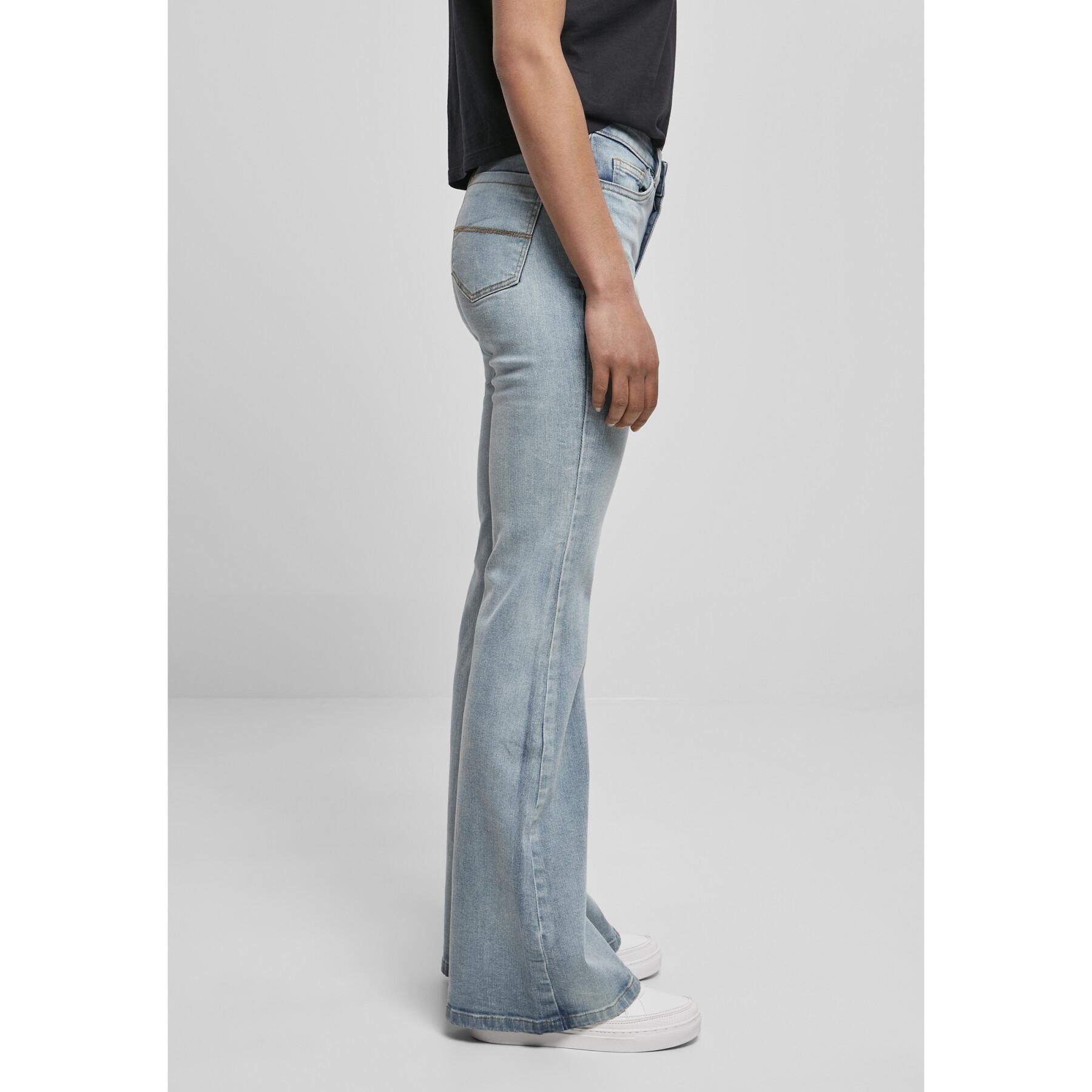 Pantalones vaqueros de mujer Urban Classics high waist flared(GT)