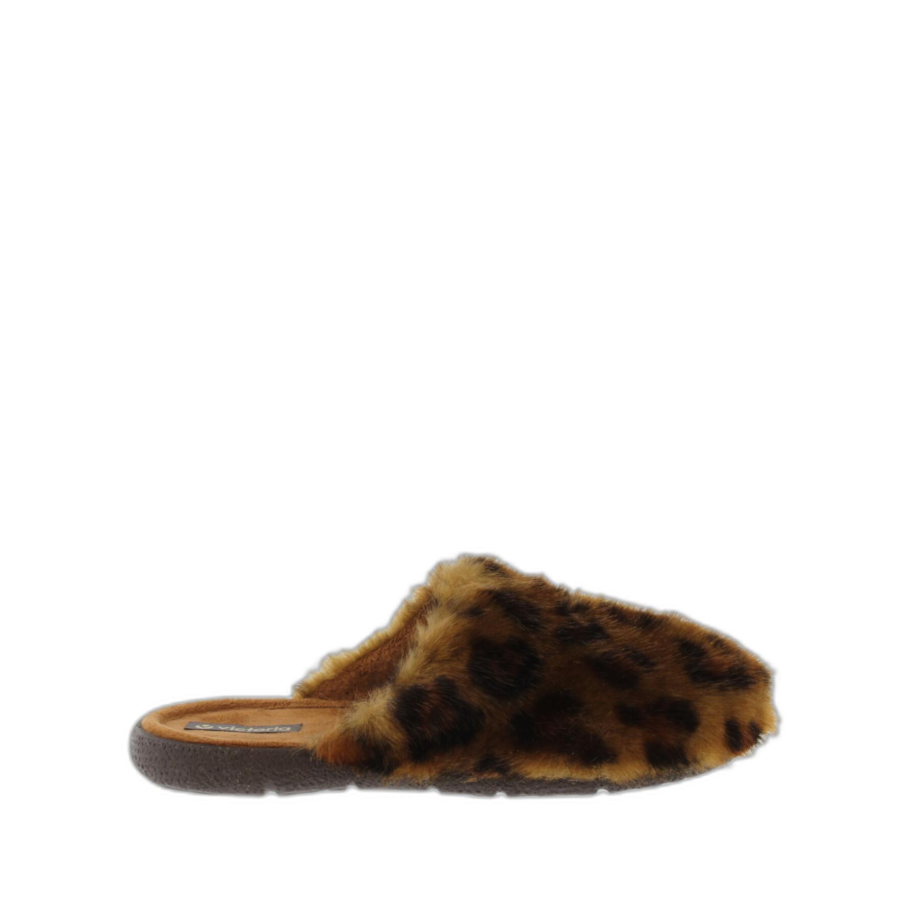 Zapatillas de mujer Victoria Siesta Pelo Leopardo