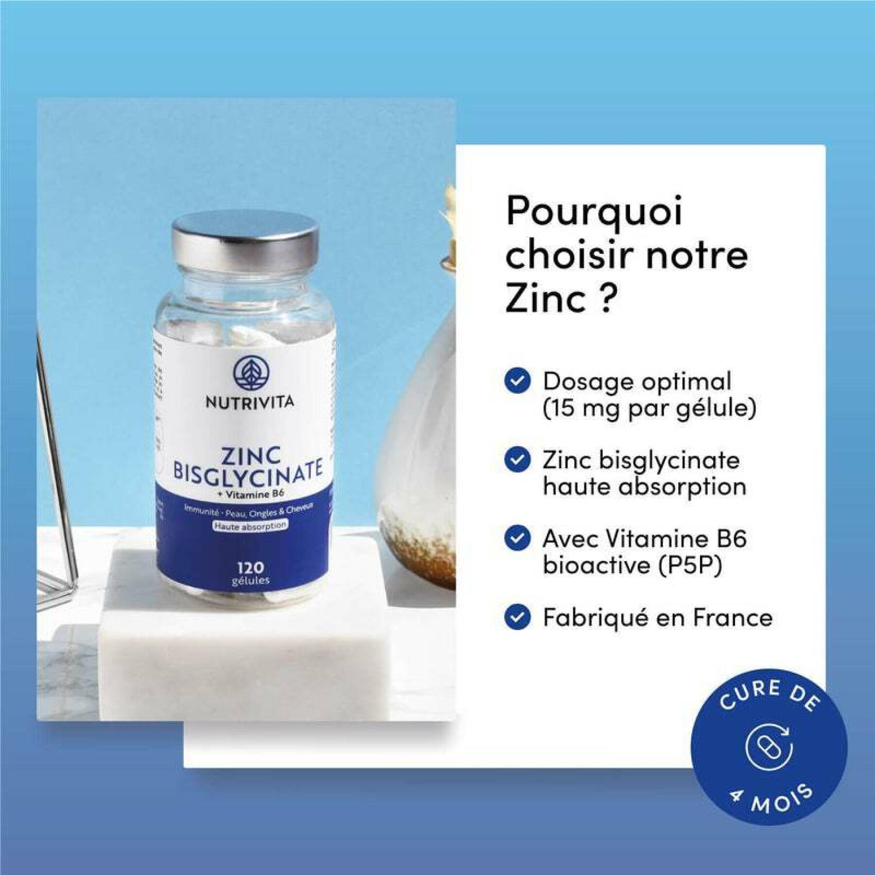 Zinc b6 complemento alimenticio - 120 cápsulas Nutrivita