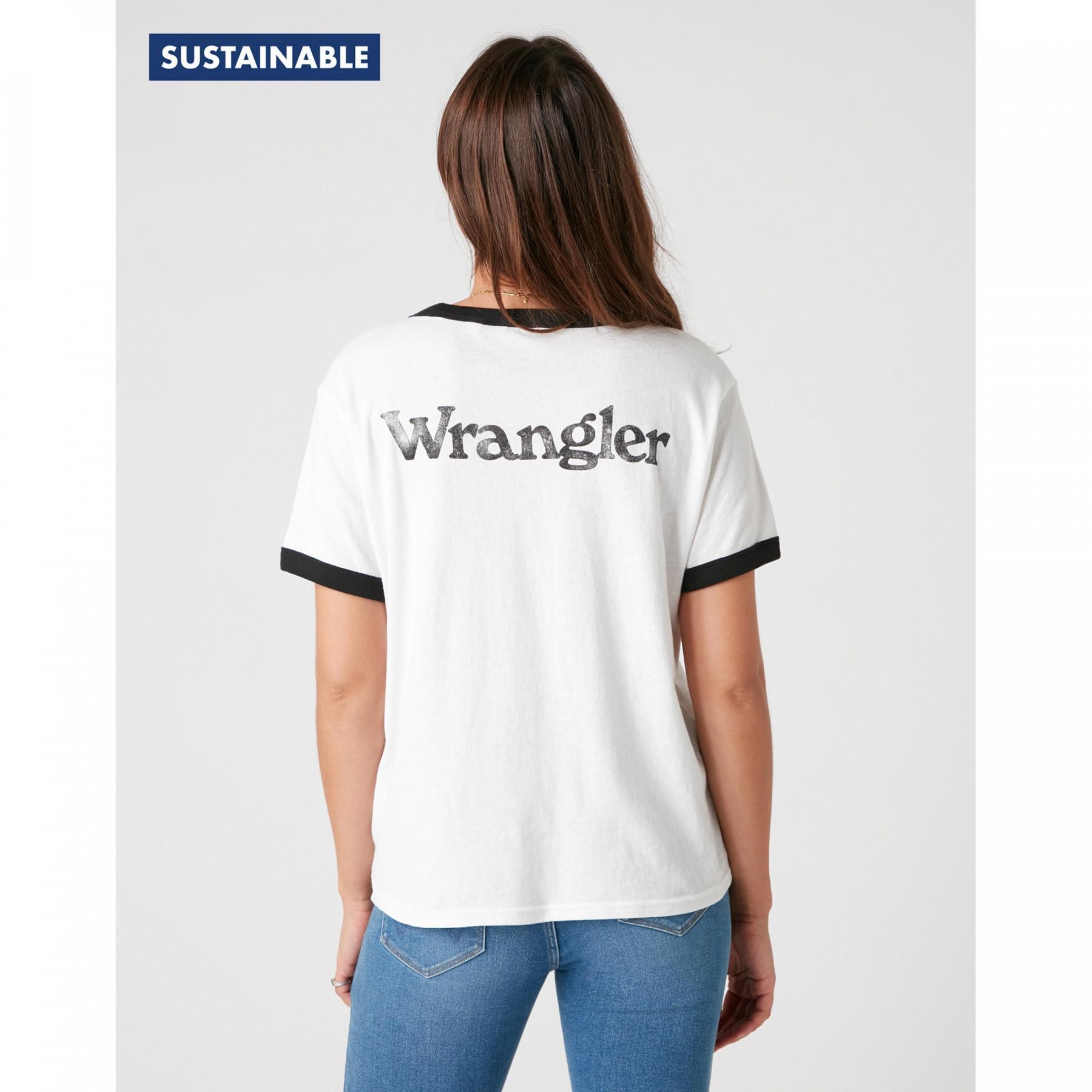 Camiseta de mujer Wrangler Relaxed Ringer Faded