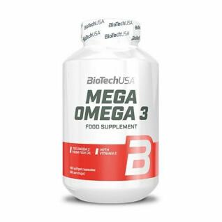 Paquete de 12 botes de vitamina Biotech USA mega omega 3 - 180 Gélul