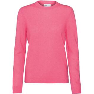Jersey de lana de cuello redondo para mujer Colorful Standard light merino bubblegum pink