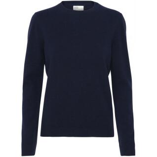 Jersey de lana con cuello redondo para mujer Colorful Standard light merino navy blue