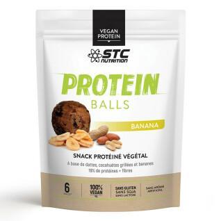 Expositor de 8 bolsas de 6 bolas de proteínas STC Nutrition Banana