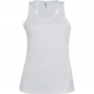 Camiseta deportiva de tirantes mujer Proact blanc