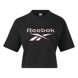 Camiseta crop top de mujer Reebok Classics Big Logo