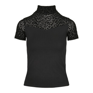 Camiseta de mujer Urban Classics flock lace turtleneck (grandes tailles)
