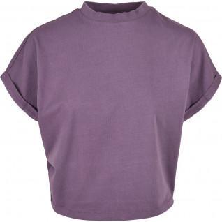 Camiseta de mujer Urban Classics short pigment dye découpé-grandes tailles