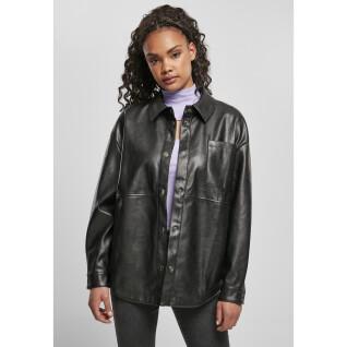 Camisa de mujer Urban Classics faux leather over