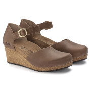 Bombas slim para mujer Birkenstock Mary Ring-Buckle Natural Leather