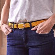 Cinturón elástico trenzado para mujeres Billybelt Jaune Safran